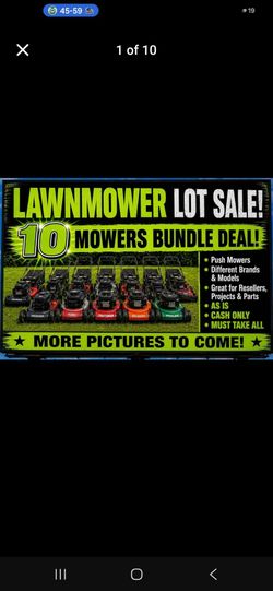 10 Mowers Lot Sale! TOROS, HONDA & MORE!  Must take all or nothing