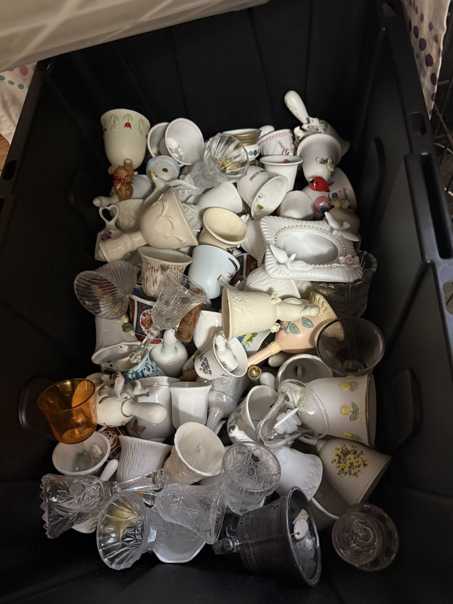 Bulk Box Of Vintage Ceramic Bells