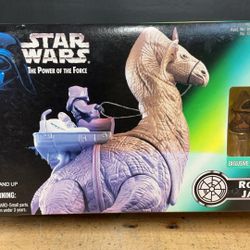 1997 Vintage Star Wars power of the force Jawa action figure box Ronto