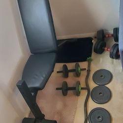 Weight Bench With Bar And Dumbells $130 OBO