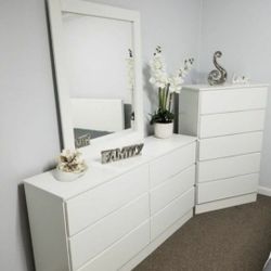 Dresser With Mirror And Chest  💥 Cómoda Con Espejo Y Gavetero