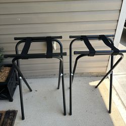 33" Black Heavy Duty Tray Stand / New 