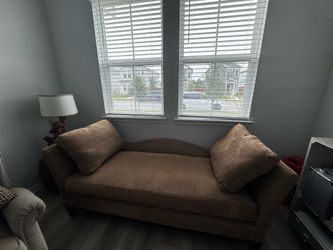 Chaise - custom made , down inside