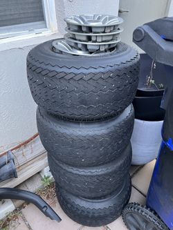 Golf cart wheels and tires