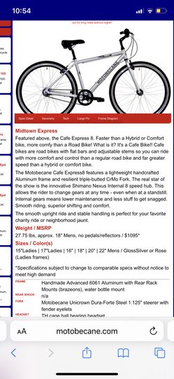 Motobecane Road Bike Cafe Express 8 for Sale in Jacksonville FL
