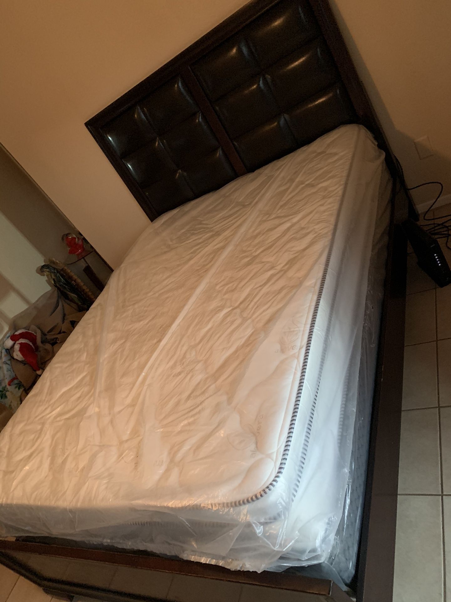 Queen Bed With Bed Base New