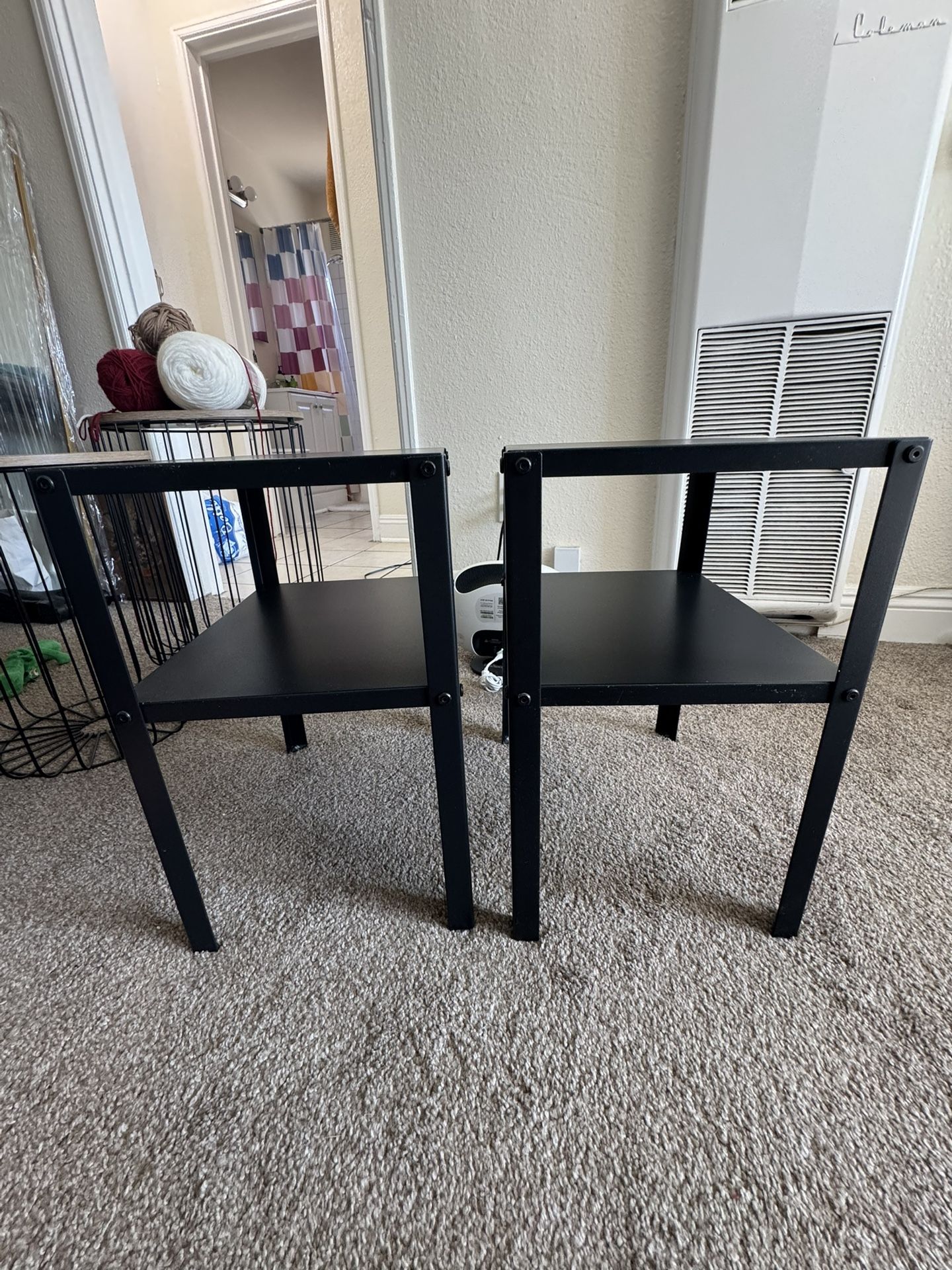 Black Metal End Tables