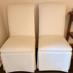 Beautifully Upholstered Parsons Chairs- Set Of 2