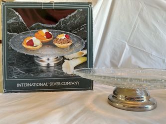 Cake Stand with silver plated base