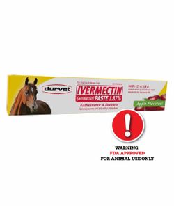 Durvet Ivermectin 1.87% Paste Apple Flavor Horse Dewormer, 0.21-oz tube