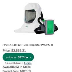RPB 17-118-12 T-Link Respirator PX5 PAPR