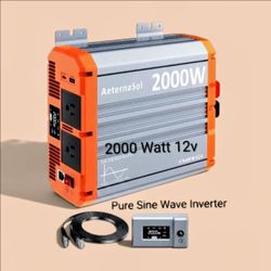 Power Inverter 2000w 12v Pure Sine Wave 110-120v with Remote Display and USB Ports