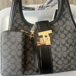 Big Black and Gray Woman’s Purse