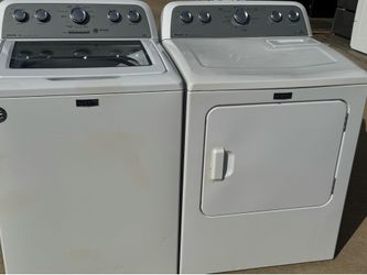 Maytag washer washer and Maytag dryer electric large load capacity  works excellent. Extra for delivery same day delivery and installation available