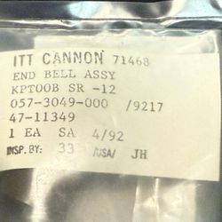 IRT Canon Bell End Assy 057-3049-000 9(contact info removed) 47  11349