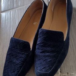 Talbot's Stella Woven Suede Loafers