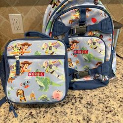 Pottery Barn Backpack/lunch Kit W/“Colton”
