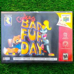 RARE Nintendo 64 Conkers Bad Fur Day Hard Cover Store Resale Game Case Box ONLY