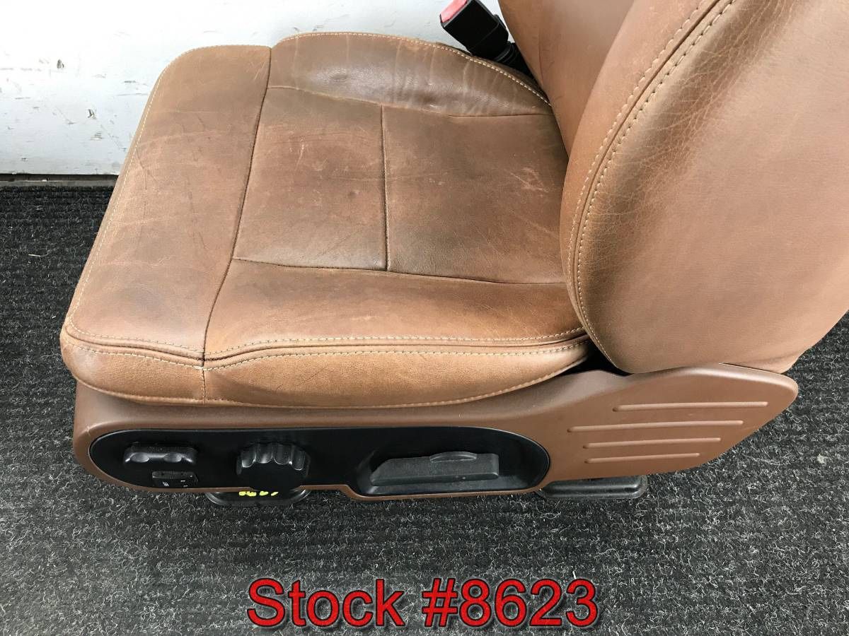 2008 Ford F150 King Ranch Leather Heated Front Bucket Seats w/ center