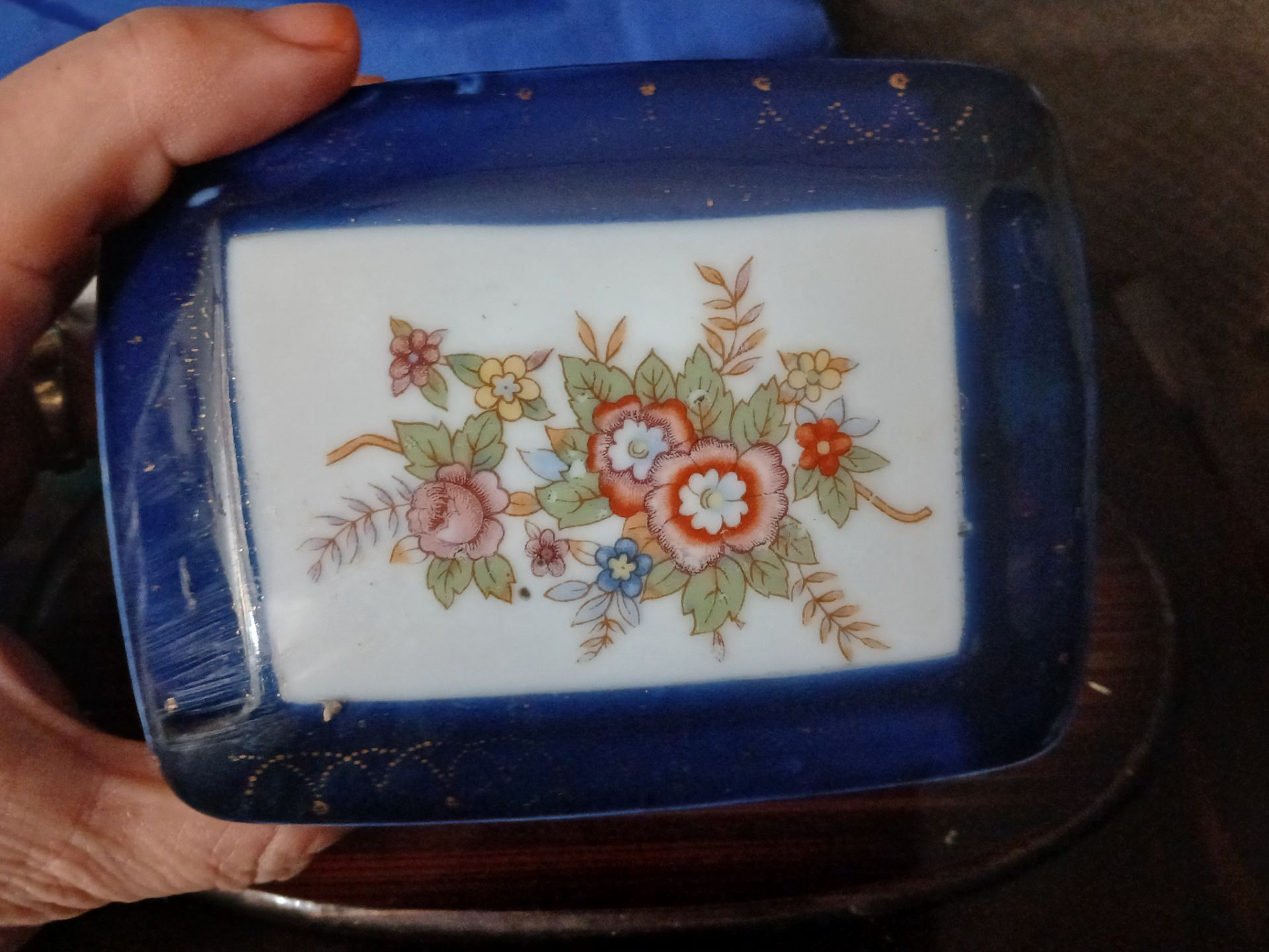 Hand Painted porcelain oriental box