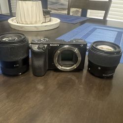 Sony Camera 6500 With Two Sigma Lenses 