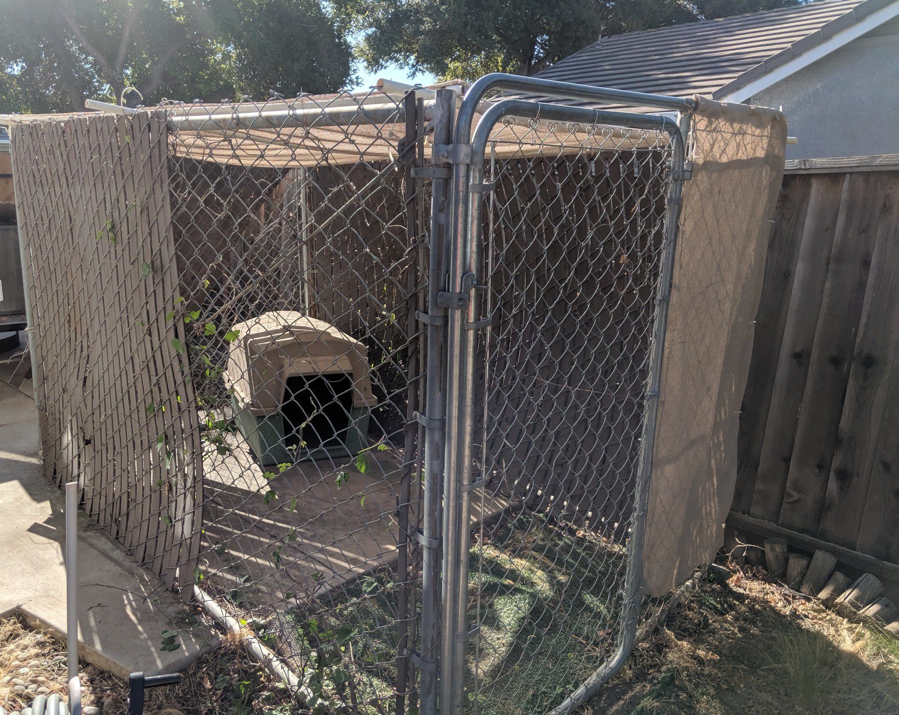 Dog Kennel, 6x11x6, and dog house