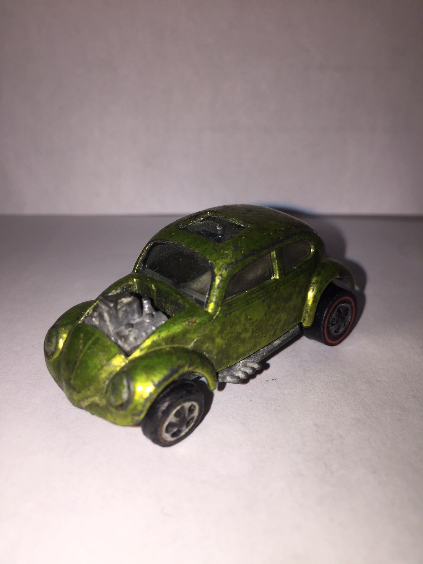 Vintage 1967 Hot Wheels Redlines Antifreeze yellow Custom Volkswagen USA and magenta silhouette