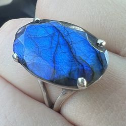 Sterling Silver Labradorite Ring