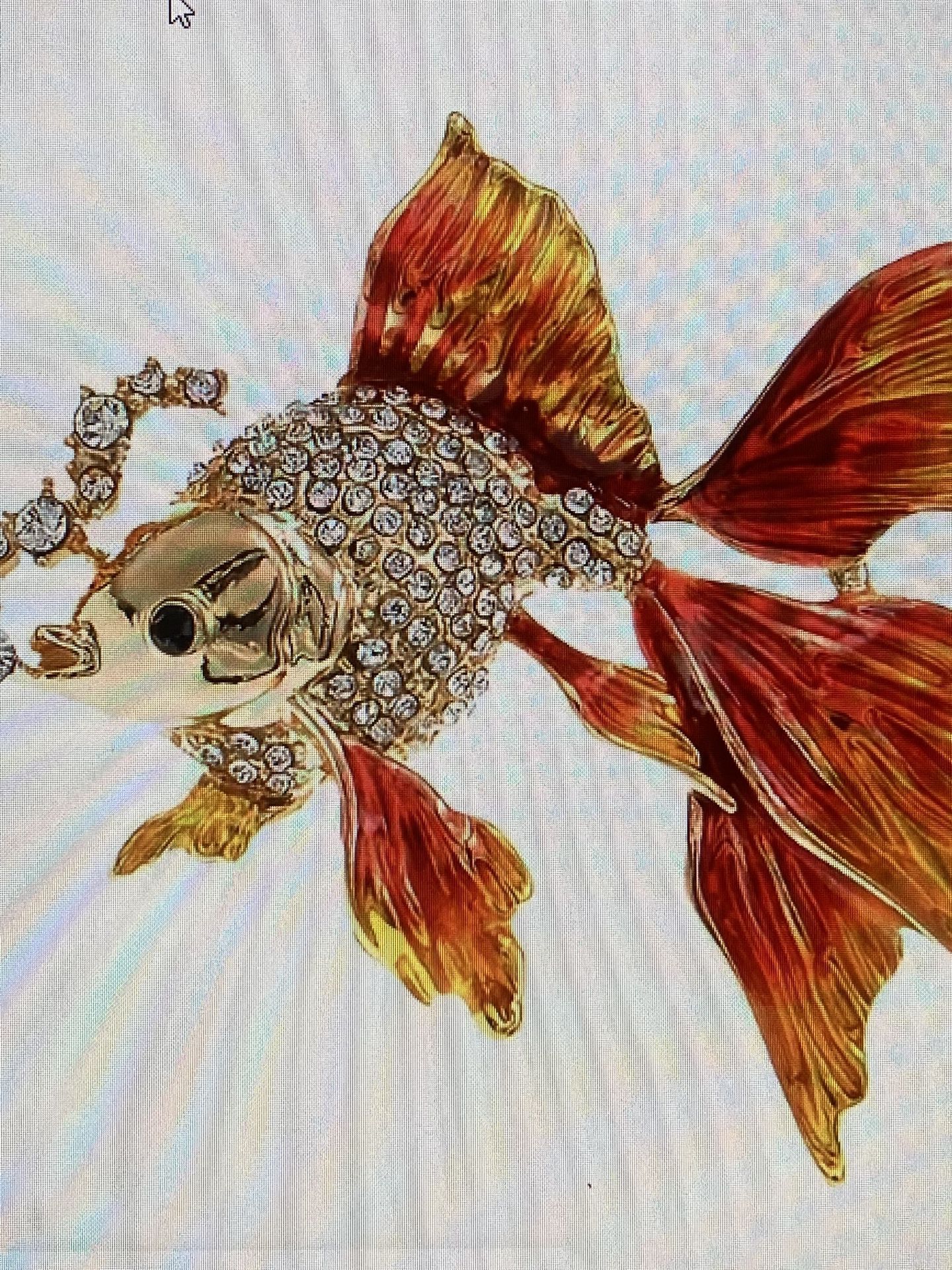 Sparkling Goldfish Rhinestone Brooch