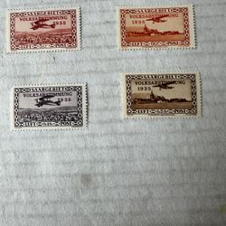Saar Complete Set Of Airmail C5-8 Mint Hinged 