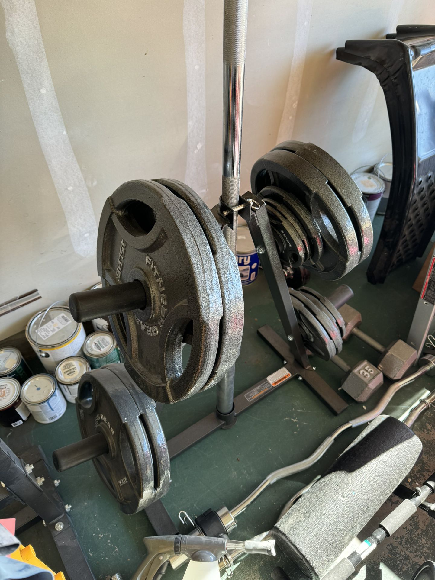 Olympic Weight Set With Bench And Power Rack