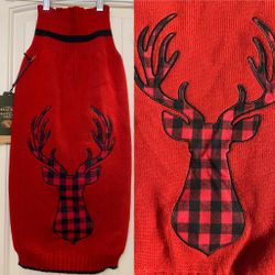 Dog XL Red Christmas Sweater, New