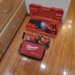 Milwaukee Corded Electric 15amp  'Super Sawzall', M12 'Fuel'  Hackzall, Battery, Charger Kit