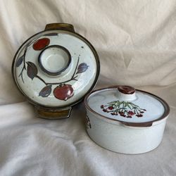 Two Small Casseroles With Lid