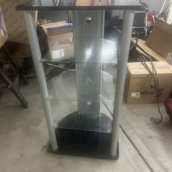 Glass shelve entertainment center