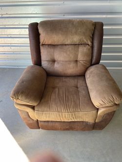 Brown Microfiber Recliner Rocker Chair