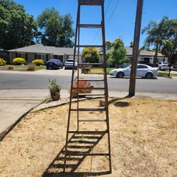 Vintage Werner Wooden Ladder Model W378 8ft