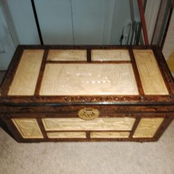 Carved Chinese Chest Slight Damage And One Corner On Top Nothing Major Beautiful Piece Highly Carved