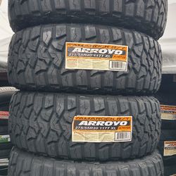 275/55/20 arroyo r/t  New Tires Set Of 4 Installed And Balanced Set De 4 Llantas Nuevas Instaladas Y Balanceadas