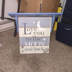 Wall Art Home Decoration Decor Love You To The Moon and Back Urban Farmhouse


