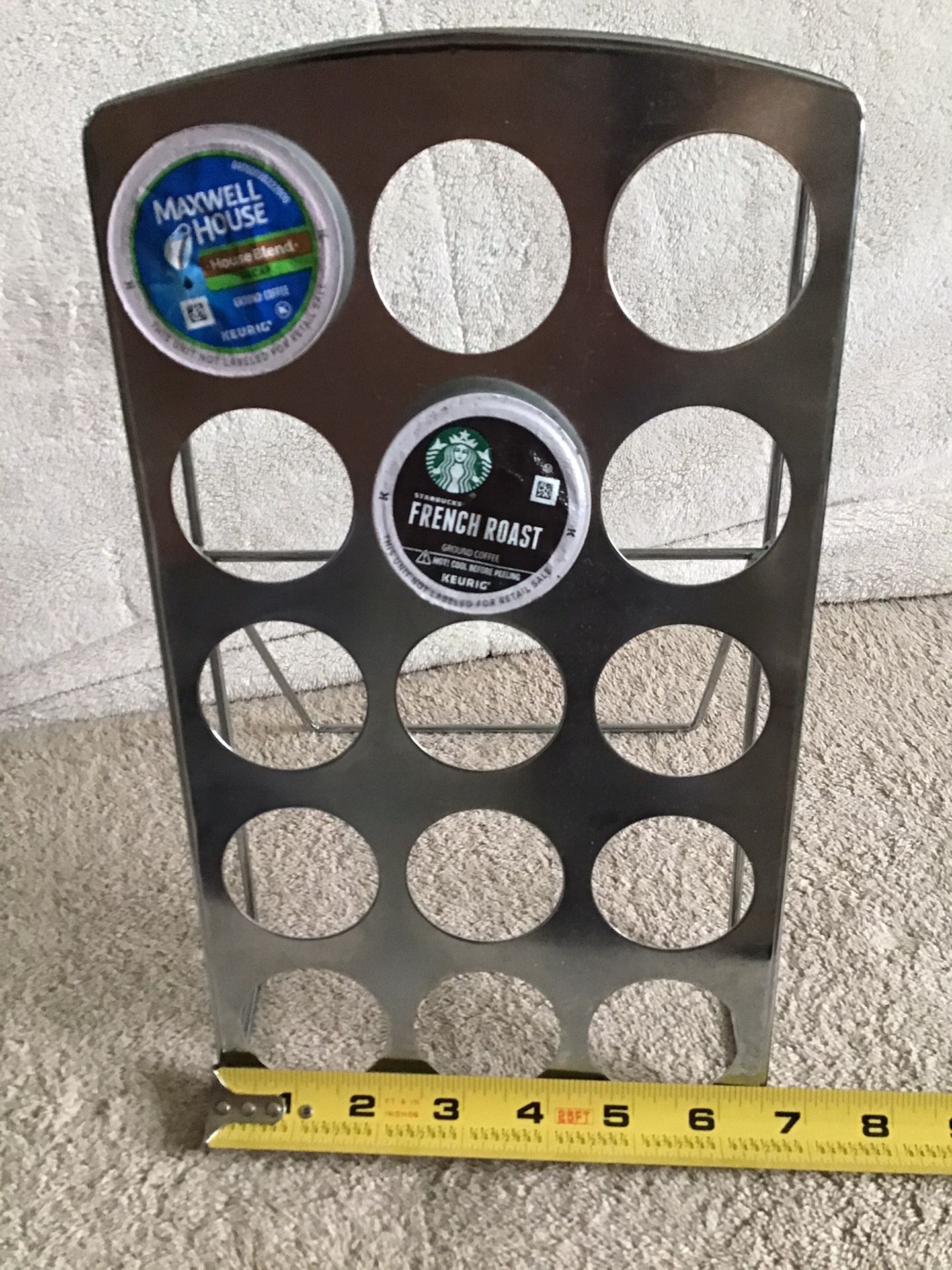 Like new k cup pods keurig coffee pods holder space saver for countertop in stainless $7