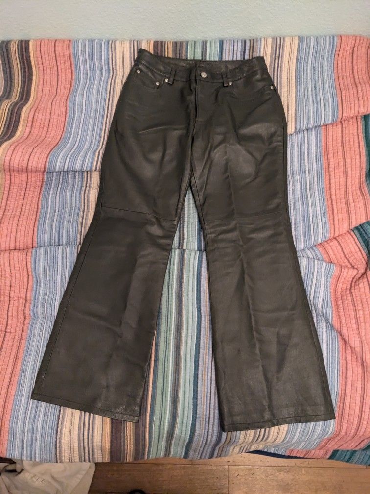 Leather Flared Pants - Size 30x30, 10P - Newport News Jeanology - Gig Harbor