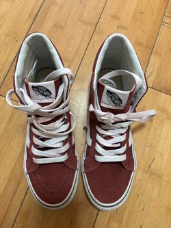 Vans Sk8-Hi Maroon Suede Off The Wall Sneakers