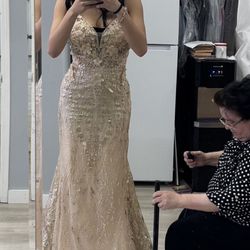 PROM DRESSES ! Gold ＆ Light Pink