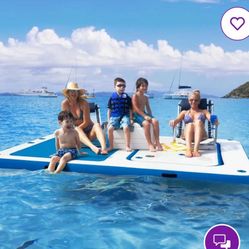 Brand new 10 Ft  X 8ft floating dock inflatable dock with electric pump