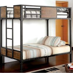 Brand New Industrial Style Twin Size Bunk Bed 