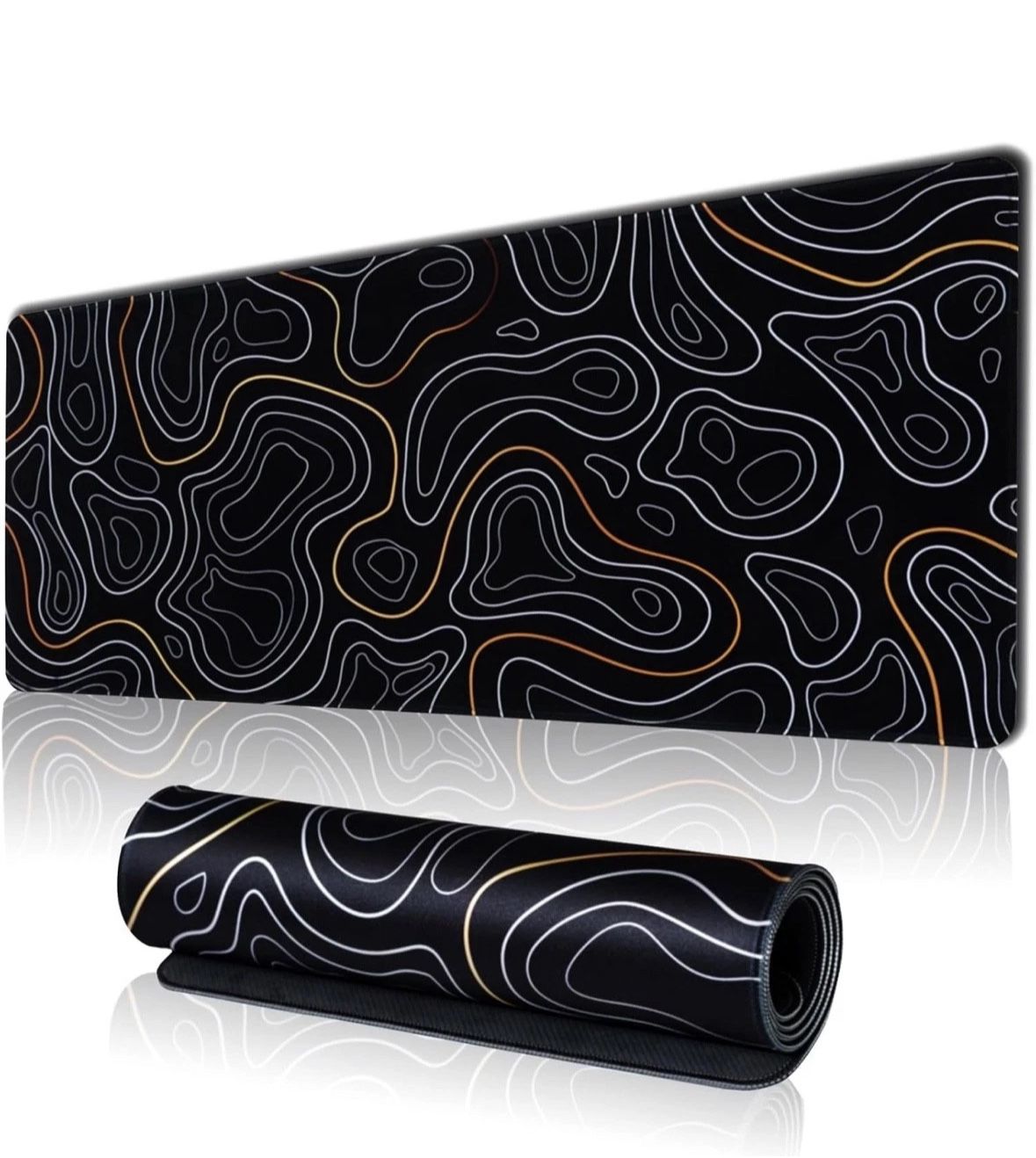 Topographic Contour Extended Big Mouse Pad LargeGaming Mouse Pad Desk Pad.