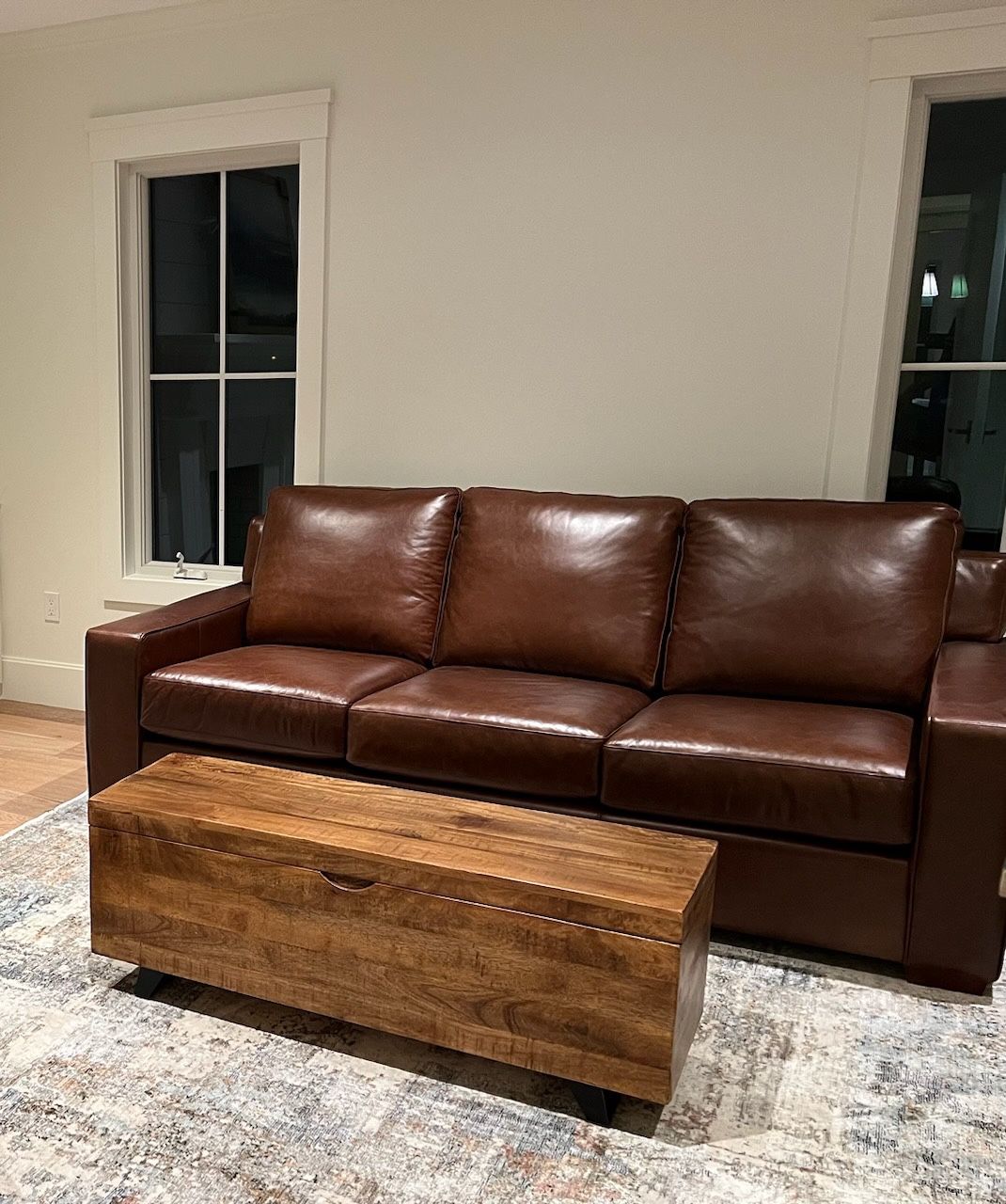 Boston Interiors Leather Sofa