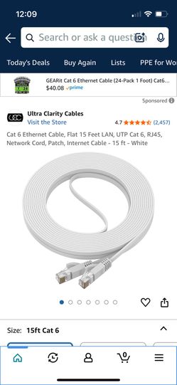 Cat 6 Flat Ethernet Cable