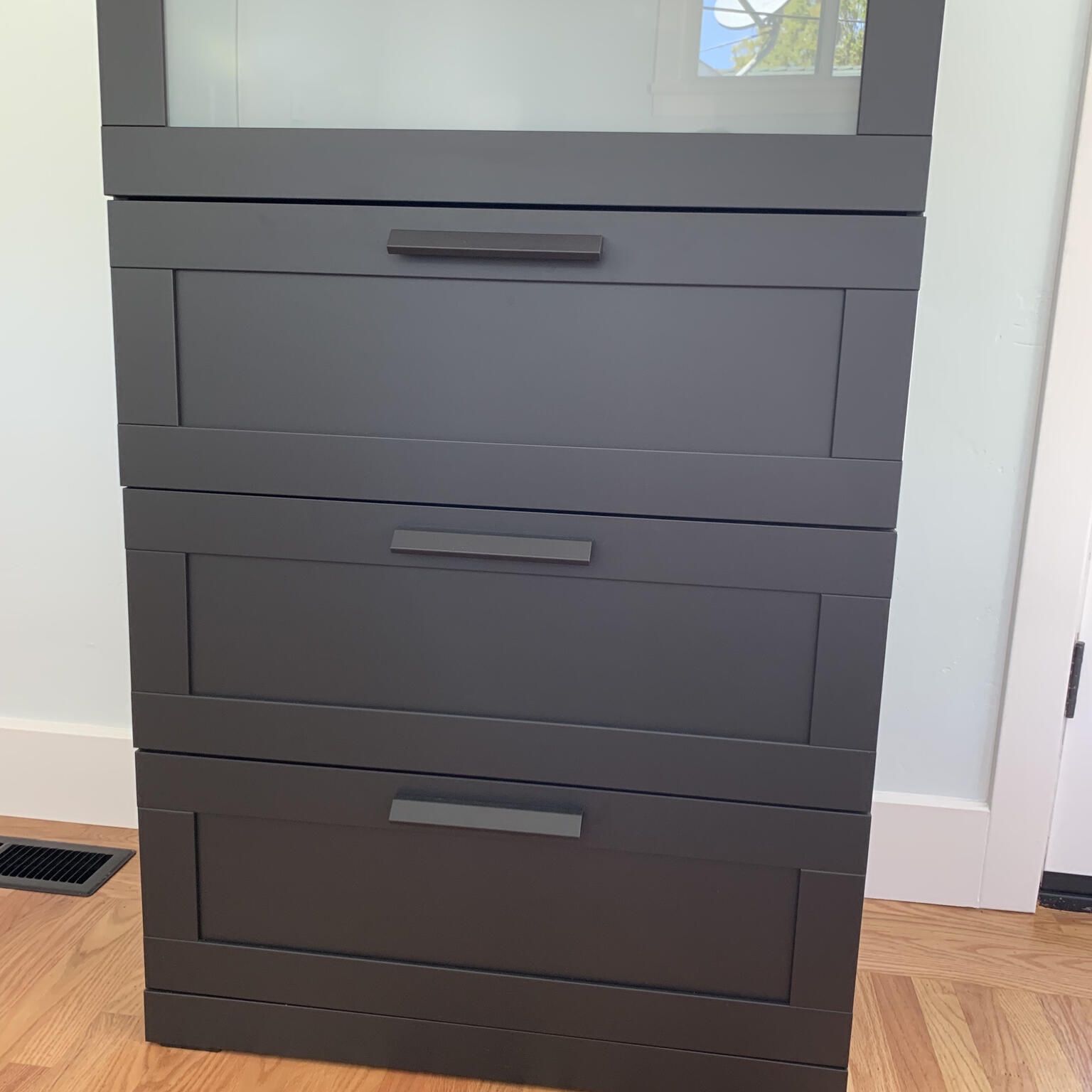 slim fit dress slacks Wooden Dresser with 6 Drawers and Metal Hairpin Legs, Gray and Gold By –  Modish Store main image 0